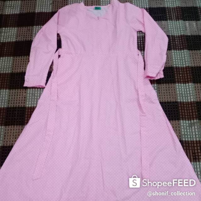Gamis polkadot katun