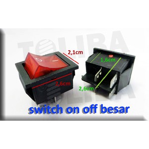 Saklar Switch On Off kotak Besar 4 Kaki 4 pin Warna Merah