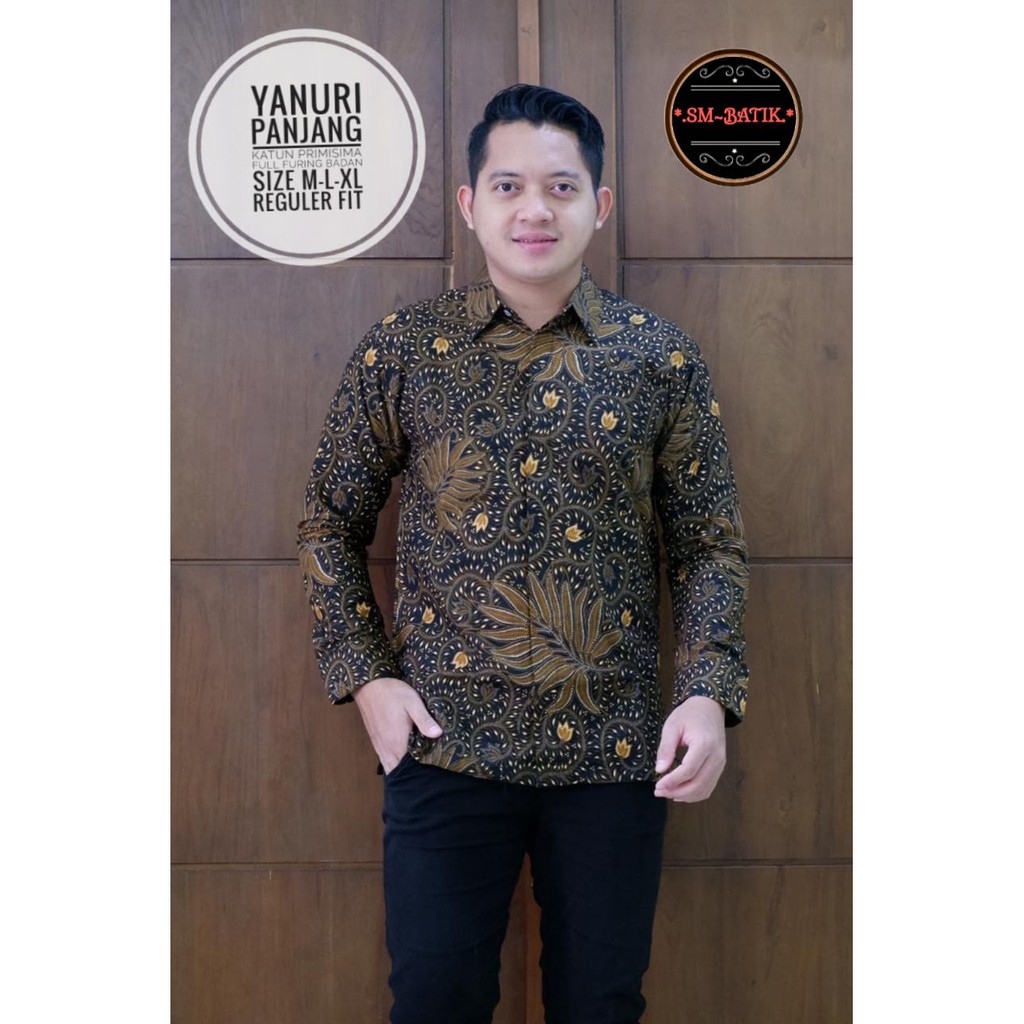 YANURI SM BAJU KEMEJA BATIK SOLO PRIA LENGAN PANJANG PENDEK LAPIS FURING ATASAN BATIK PREMIUM MODERN KATUN HALUS PARANG DIRGA GODONG BIRU DADU CAKRAWALA PEKSI BAMBU GUNARDO 2 NIRWANA 2 TRUNTUM PEKSI UNGU SAMUDRA WARNA WISAKA SOGAN WICAKSONO ABSTRAK