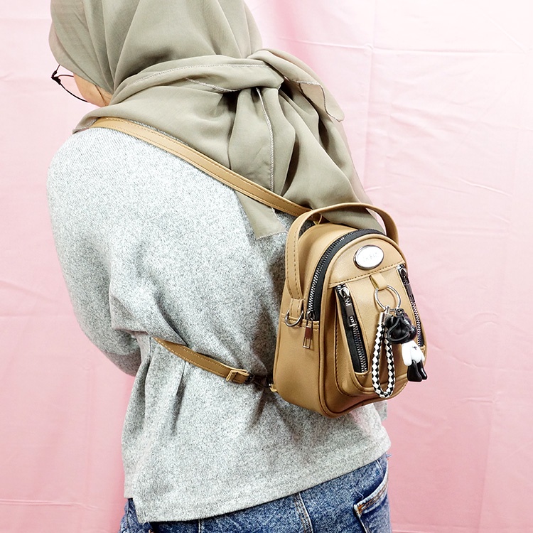 Luna Aura Tas Ransel Mini Wanita Minixo 3in1 Free Gantungan Mini Tas Jinjing Wanita Terbaru Tas Slempang Bahu wanita Tas wanita ootd Termurah