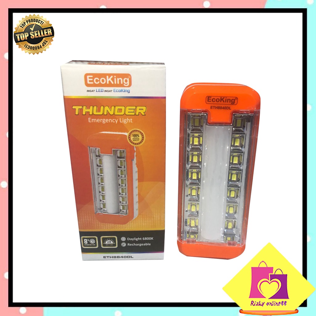 rizkyonline88 senter led lampu emergency thunder 1watt ETH8840DL