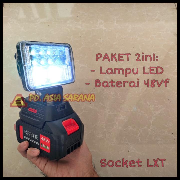 Cordless Lampu Sorot Kerja Led Baterai Work Lamp Senter Usb Lxt Jld
