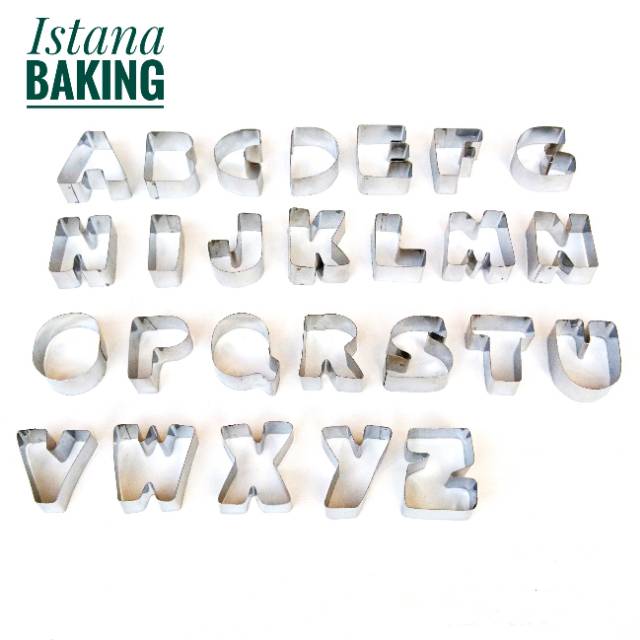 Ready COD Cetakan huruf alfabet kecil cookie cutter nastar kukis dan kue kering abjad cutter set