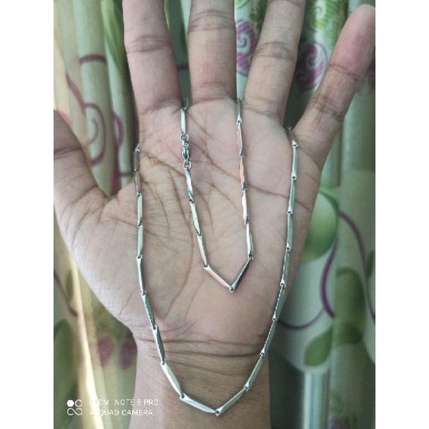 KALUNG TITANIUM MOTIF PADI CXG  WARNA SILVER