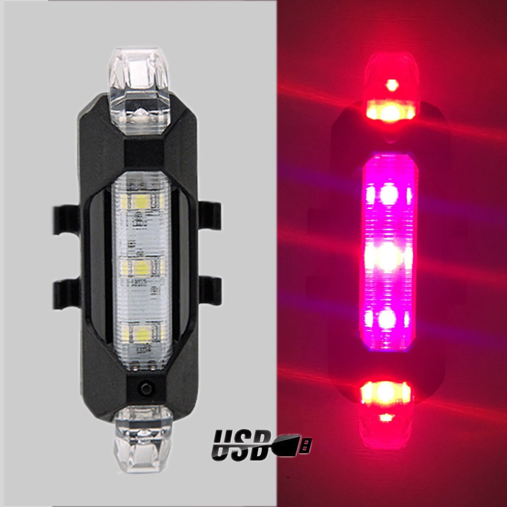 SH8-2 New Multiple Colour Style Lampu Belakang Sepeda LED USB Rechargeable Waterproof Style LED Tail Grab