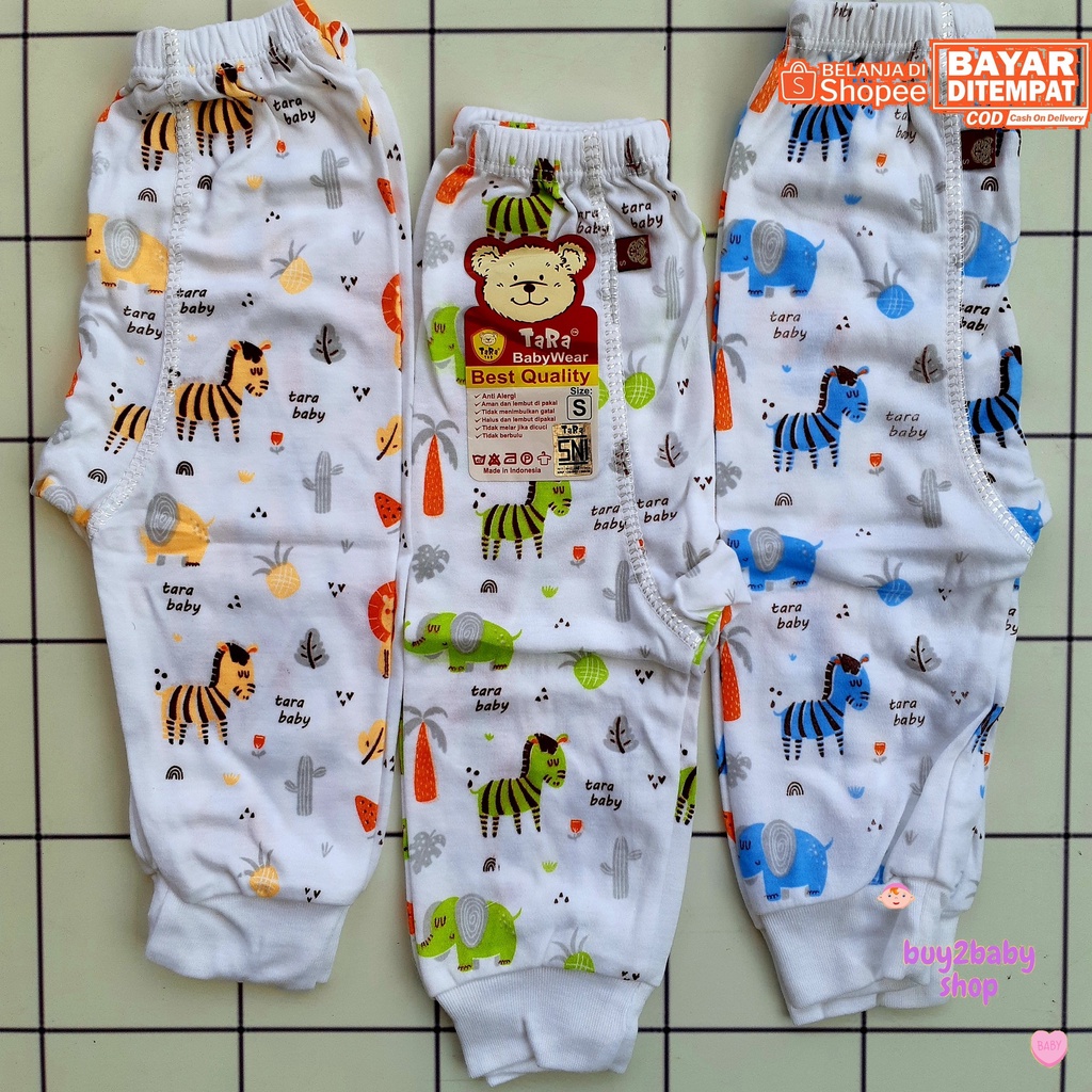 Celana panjang bayi Tara Animal &amp; Fruit Series 0-12 Bulan 3 PCS