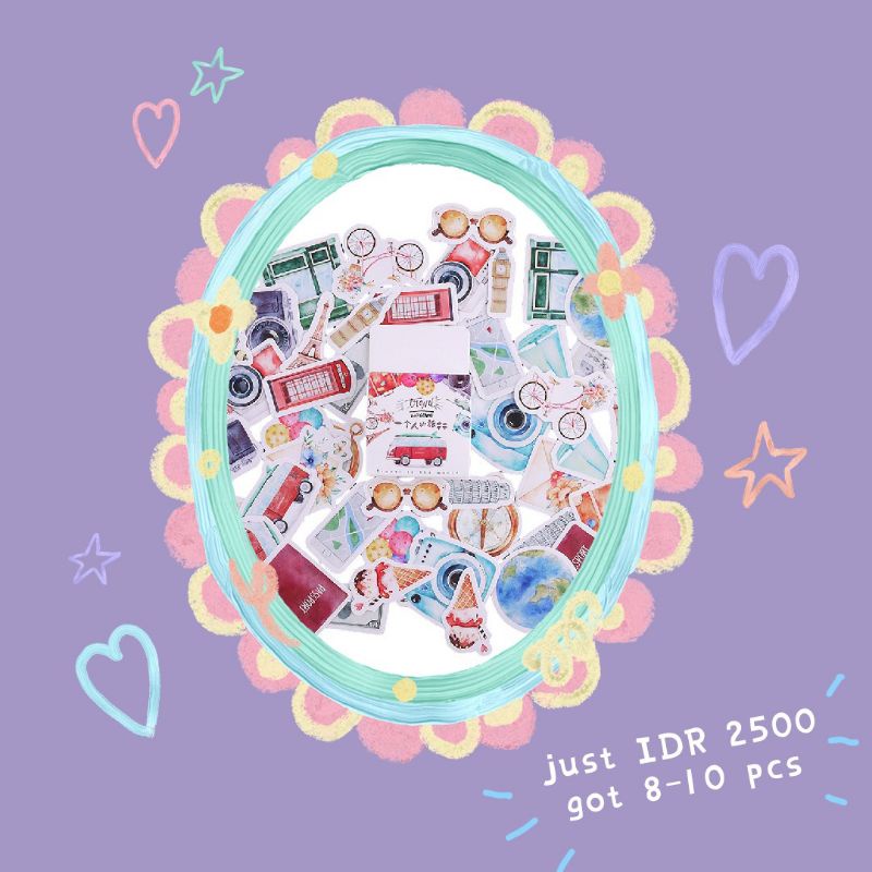 

Sharing sticker set | decoration sticker sharing - travel