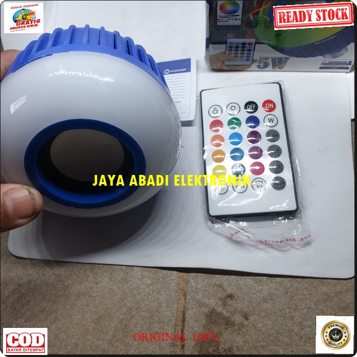 G405 MITSUYAMA LAMPU SPEAKER REMOTE CONTROL WARNA BOHLAM BLUETOOTH HANDPHONE MP3 LED DAPAT BERUBAH WARNA PRAKTIS DAN MUDAH DIGUNAKANN COCOK UNTUK DEKORASI KAMAR CAFE DLL PRODUK BERKHUALITAS HARGA TERJANGKAU