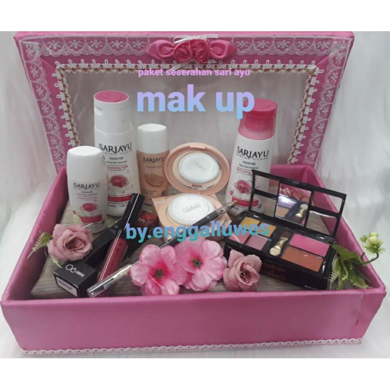 PAKET SESERAHAN SARI AYU MAKE UP FREE BOX/PAKET HANTARAN PERNIKAHAN MAKE UP SARIAYU
