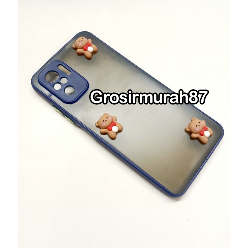 candy macaron softcase case tebal kondom hp Redmi note 10 4G Pink maroon kuning hitam navy