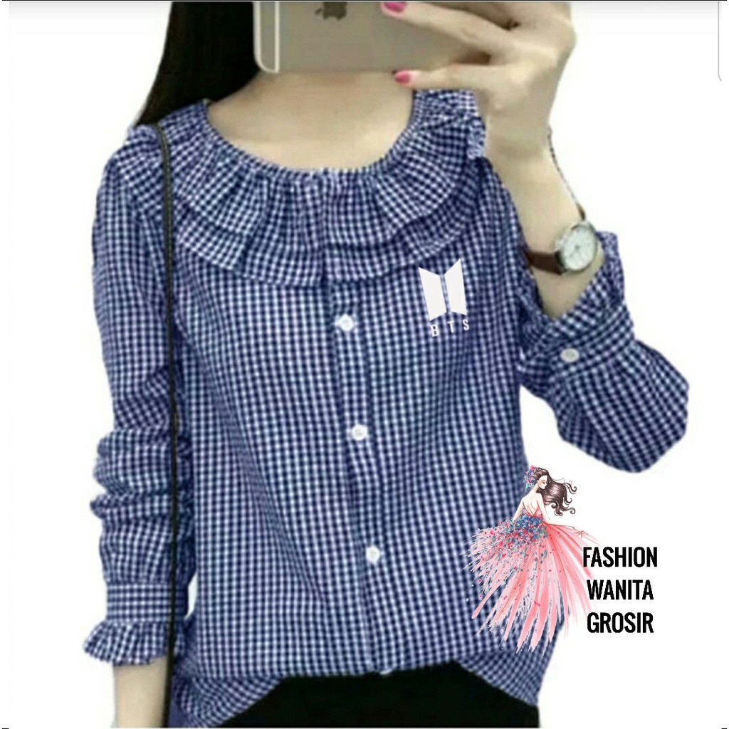 FWG - BLOUSE KOTAK / BLOUSE MISSIE / MISSIE TOP / BLUS / ATASAN WANITA / BAJU ATASAN WANITA BARU