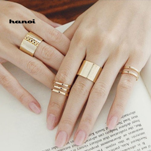 Set 3 Pcs Cincin Jari Model Terbuka Untuk Hadiah Natal