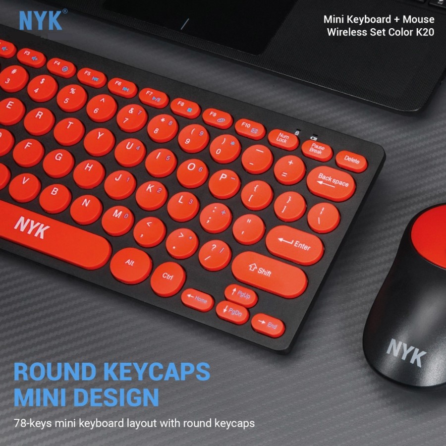 NYK K20 Keyboard Membrane Wireless Mouse Optical