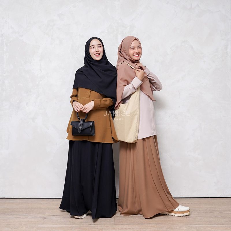 Lubna Jamise Syari | Dress Saja | Gamis Polos Remaja