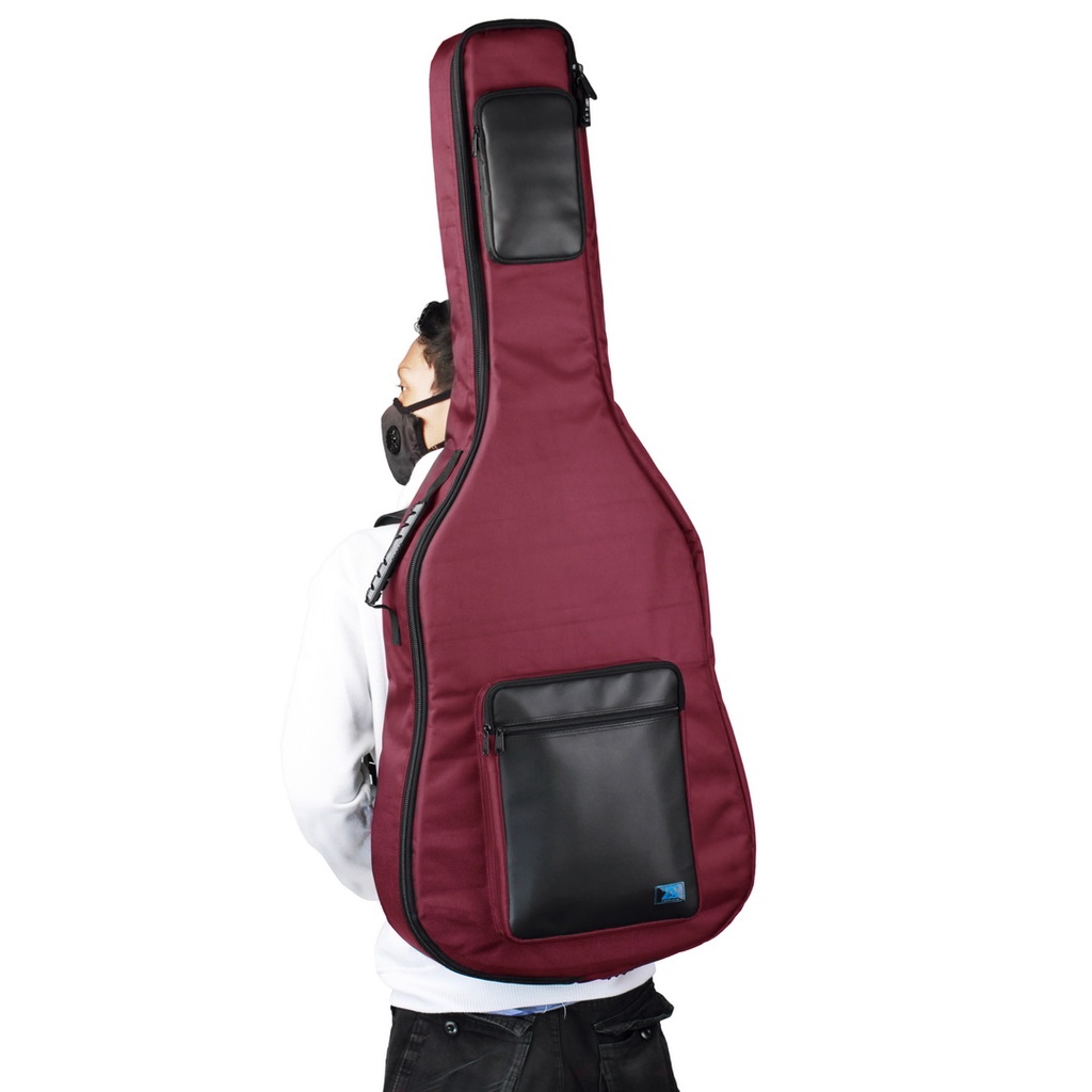 Zorc - Valt | Tas Gitar Akustik | Softcase Yamaha APX 500ii, 600, 700 | Gigbag Acoustic Bass Marun
