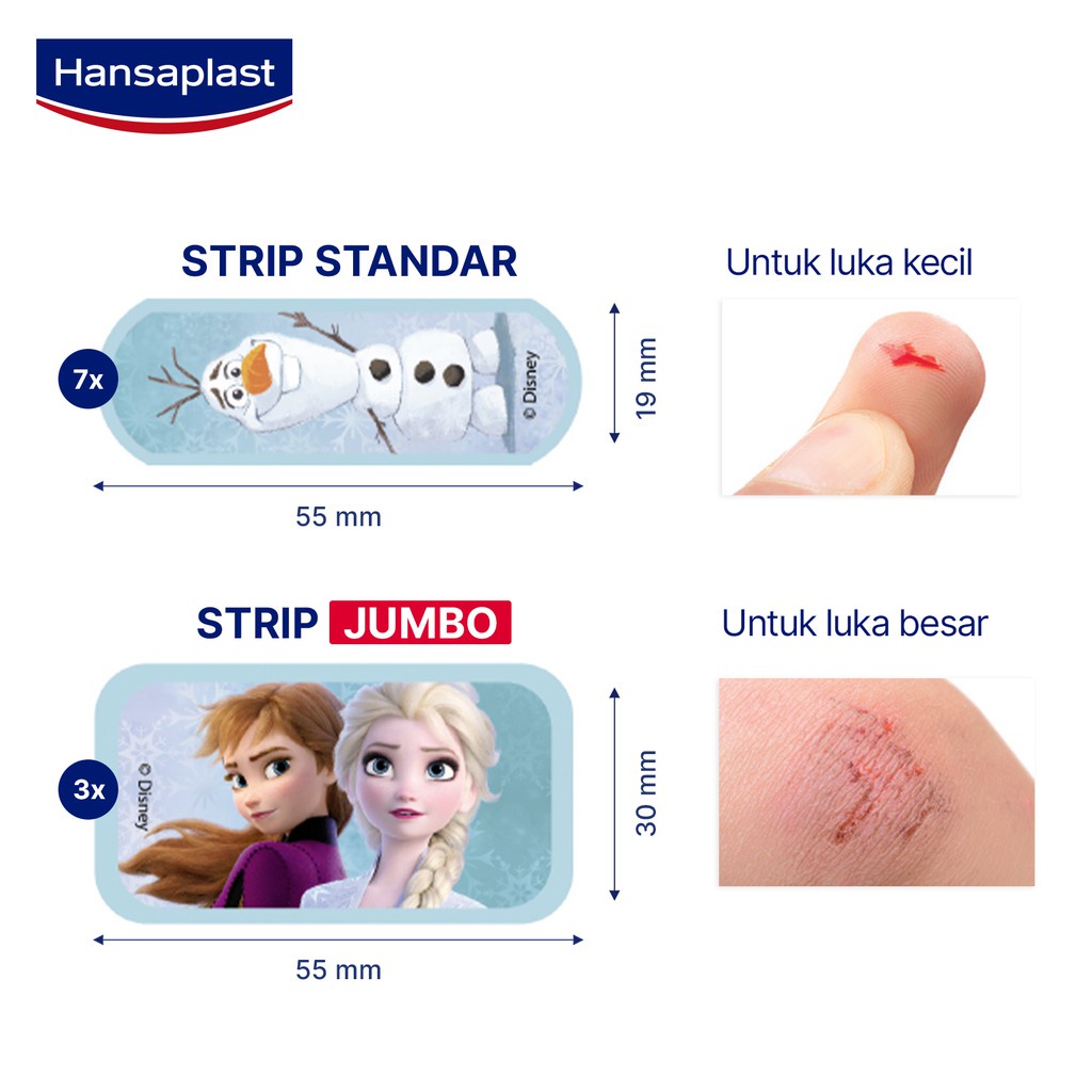 Hansaplast Plester Luka Anak Marvel Frozen Disney Princess isi 10 Lembar