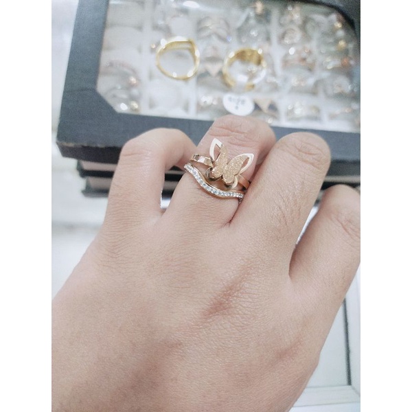 Cincin Titanium Size 6 Replika Tiffanyy.co Replika Guccii dan Cartieer aksesoris Korea style