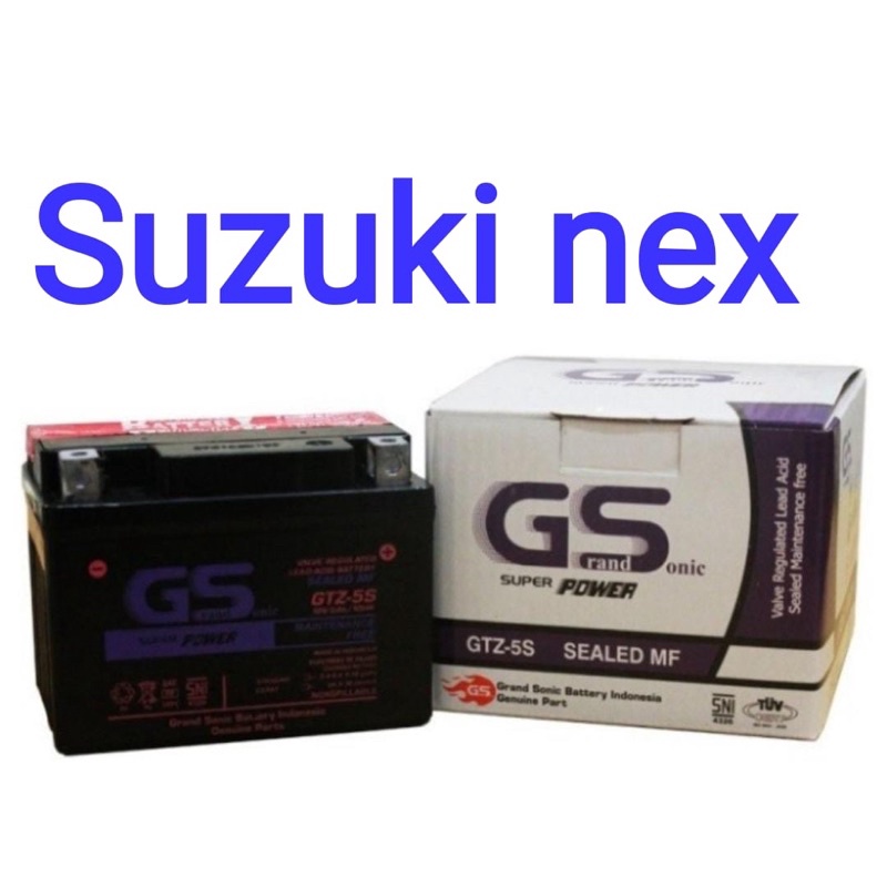 AKI MOTOR SUZUKI NEX GTZ5S GS Y ACCU KERING MF