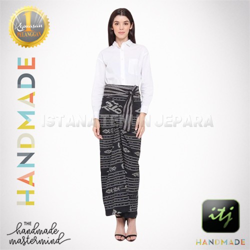 Rok Batik Lilit Etnik Wanita Kekinian Tenun Troso Hitam Motif Toraja
