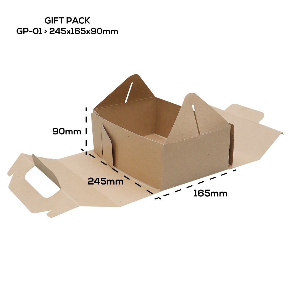 Gift Pack Handle Box Hampers Box Kue Kering (GP1K8-24.5x16.5x9 Cm)