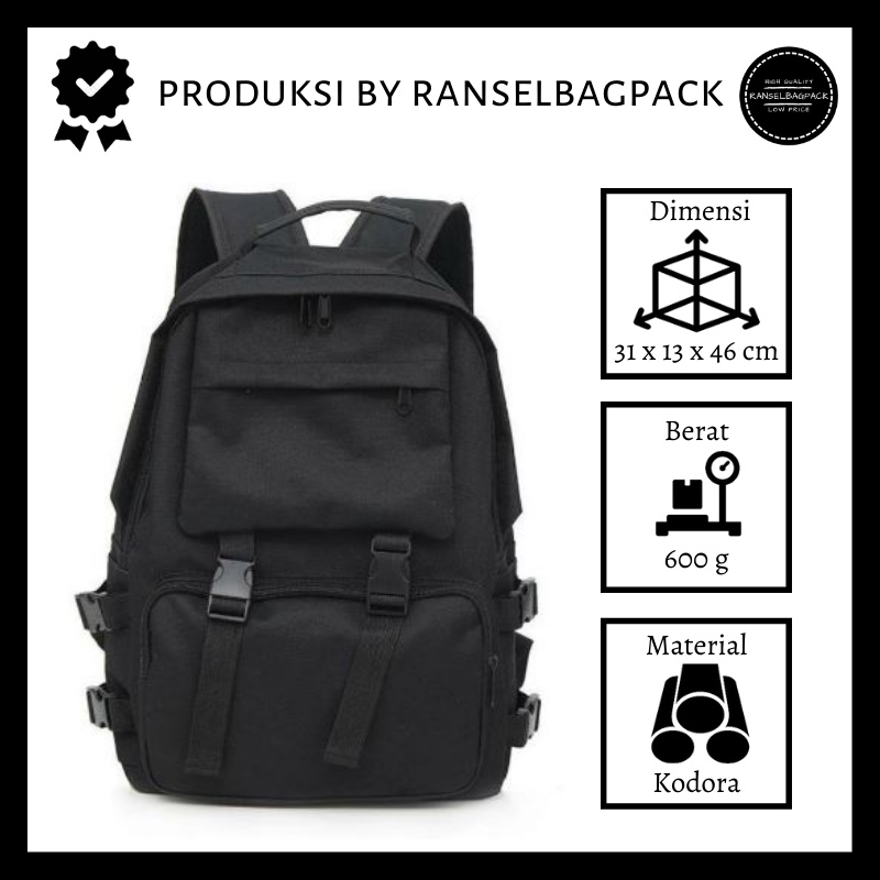 Tas Ransel - Backpack Punggung Anti Air Anak Remaja Sekolah Kuliah Kantor Travelling Backpack Wanita