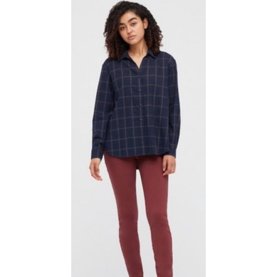 UNIQLO WOMEN FLANNEL CHECKED LONG SLEEVES SHIRT
