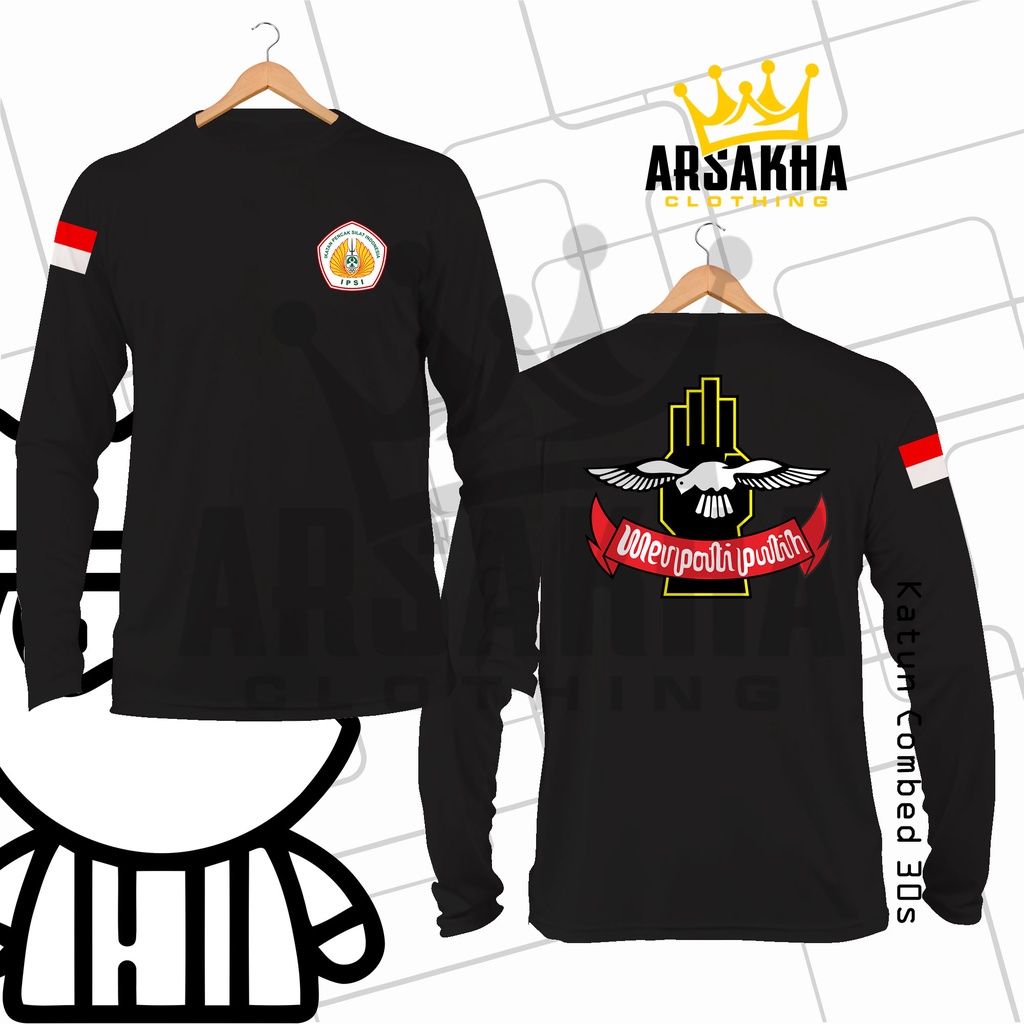 Kaos Lengan Panjang Pencak Silat Merpati Putih Indonesia Baju Distro - Arsakha Industries