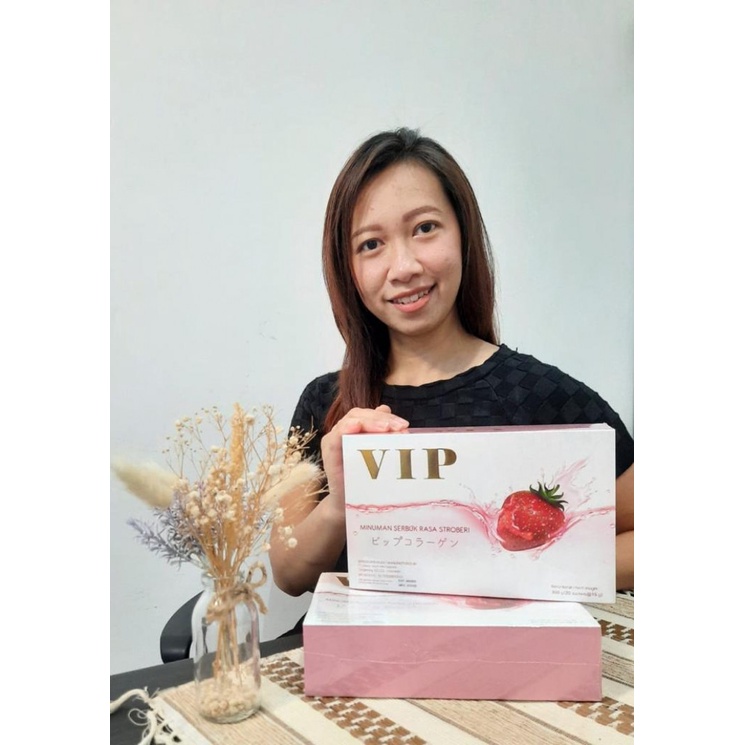 [COD] VIP Collagen Antioxidant Drink Suplemen Kecantikan Pemutih Kulit Wajah &amp; Tubuh Sehat dan Glowing - BPOM 1BOX 20sachet