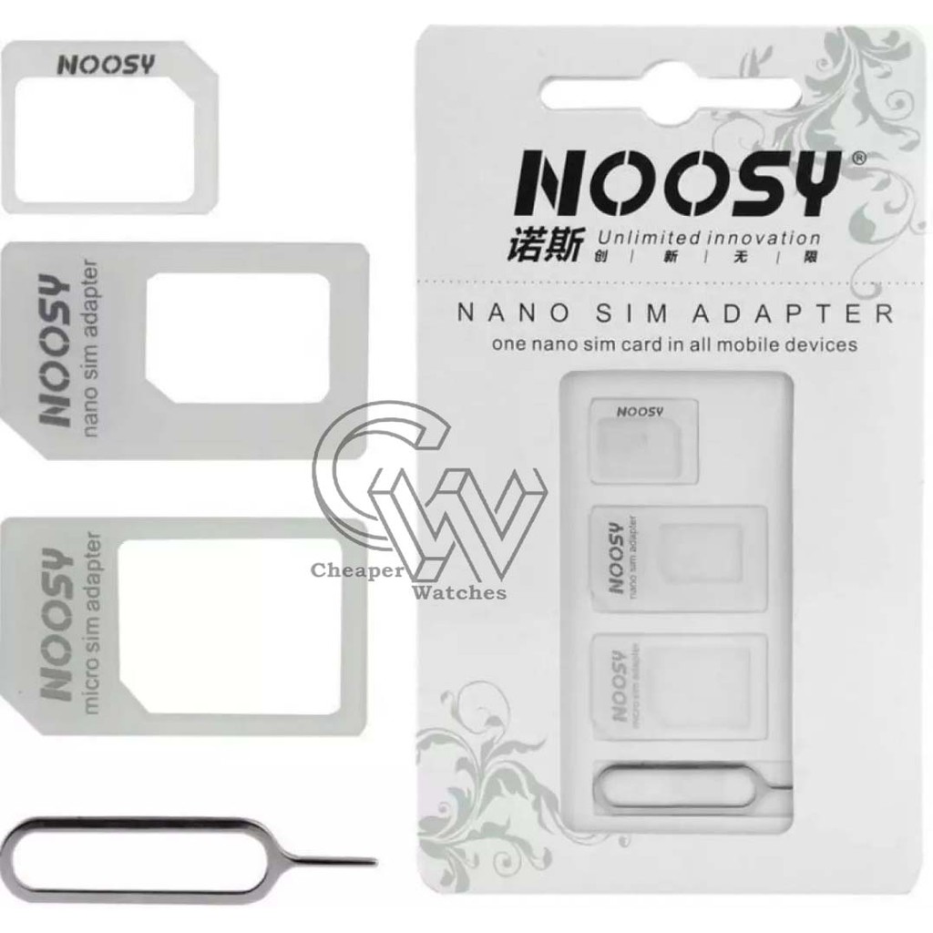 Cheaper-Noosy SimCard  Pin Jarum Tusukan Adapter Nano Micro SimCard 3in1