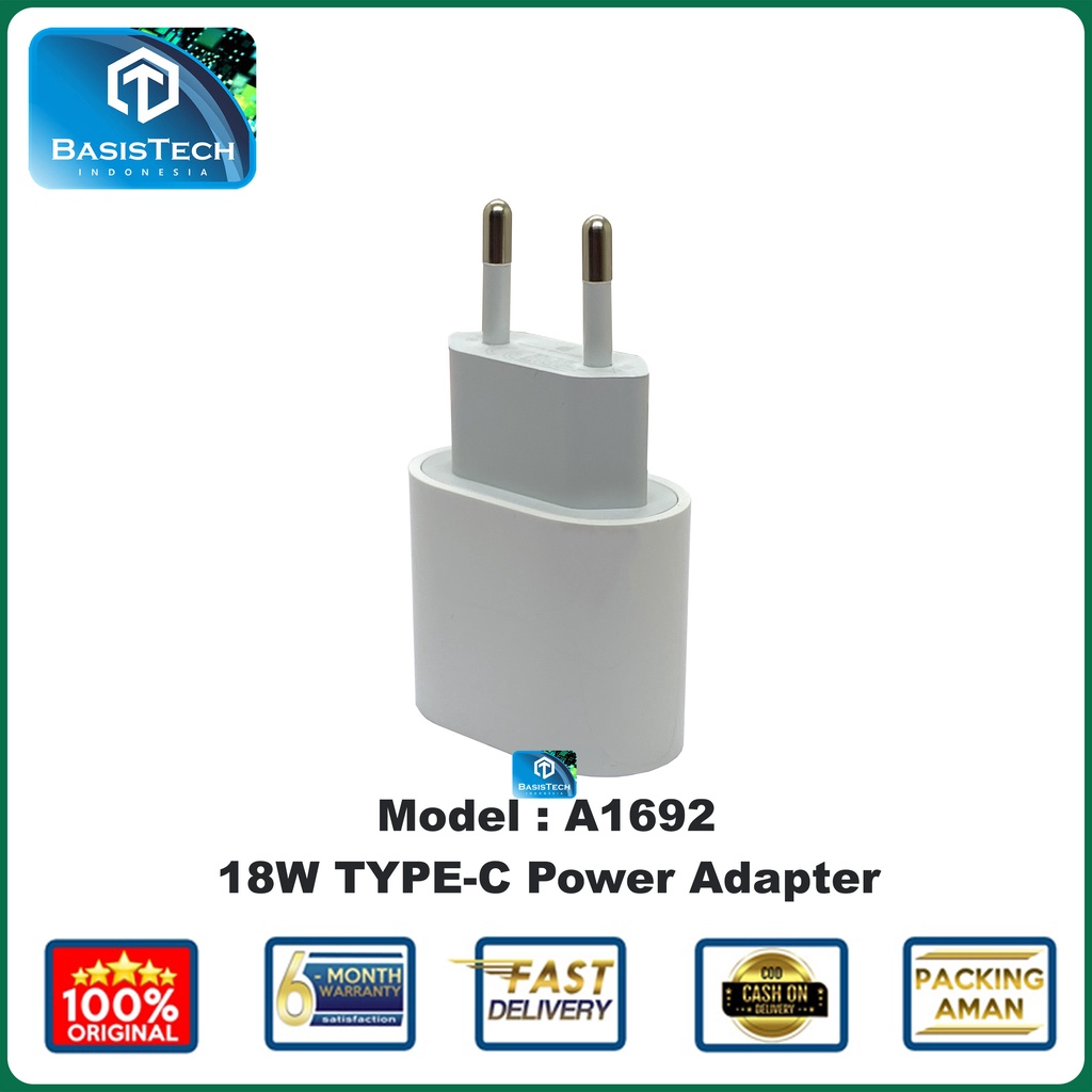 ADAPTER KEPALA CHARGER IP11 11 PROMAX TYPE C A1692 18WATT POWER ADAPTER