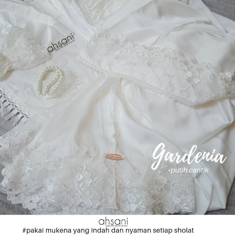 Gardenia Mukena Armani Ahsani Mukena Dewasa Traveling Ringan Halus Adem Premium Mewah Mukena Renda T