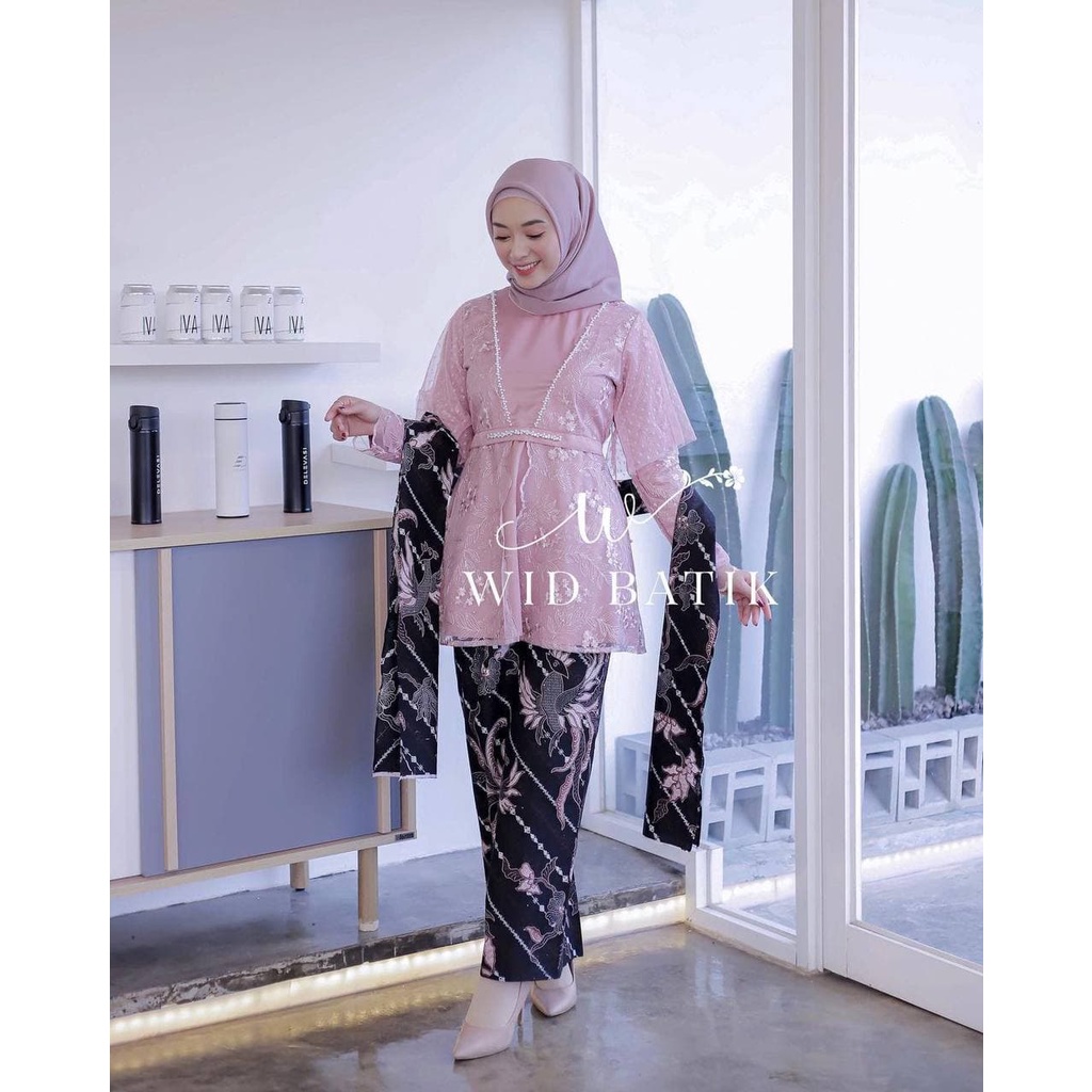 Baju Kebaya Tunik Payet Sudah Couple mix Katun Brukat