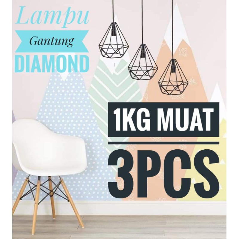 Lampu Gantung Kap Diamond Besi Paket Usaha Dekorasi  