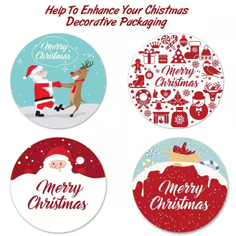 Sticker Label 4 Cm Stiker Ucapan Merry Christmas Eve Selamat Natal