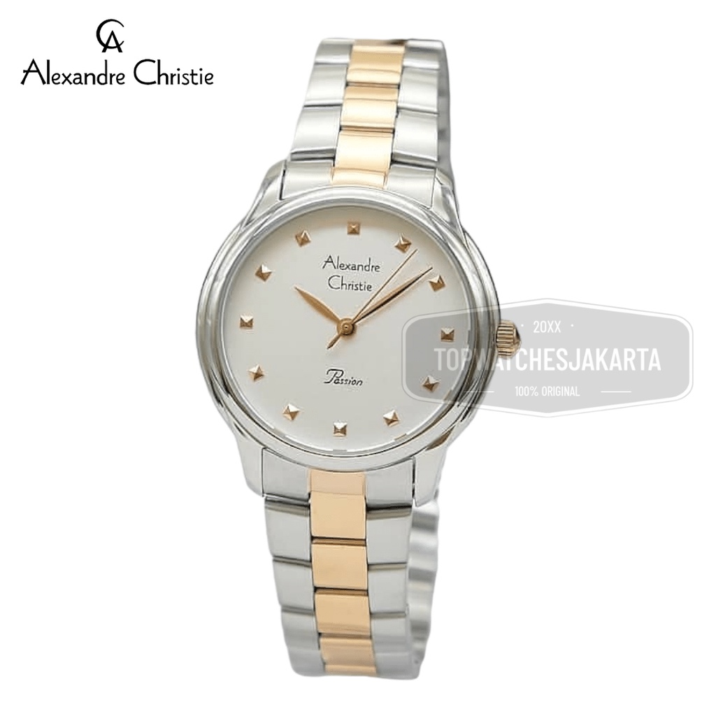 Alexandre Christie AC2835 Jam Tangan Wanita AC 2835 SILVER GOLD