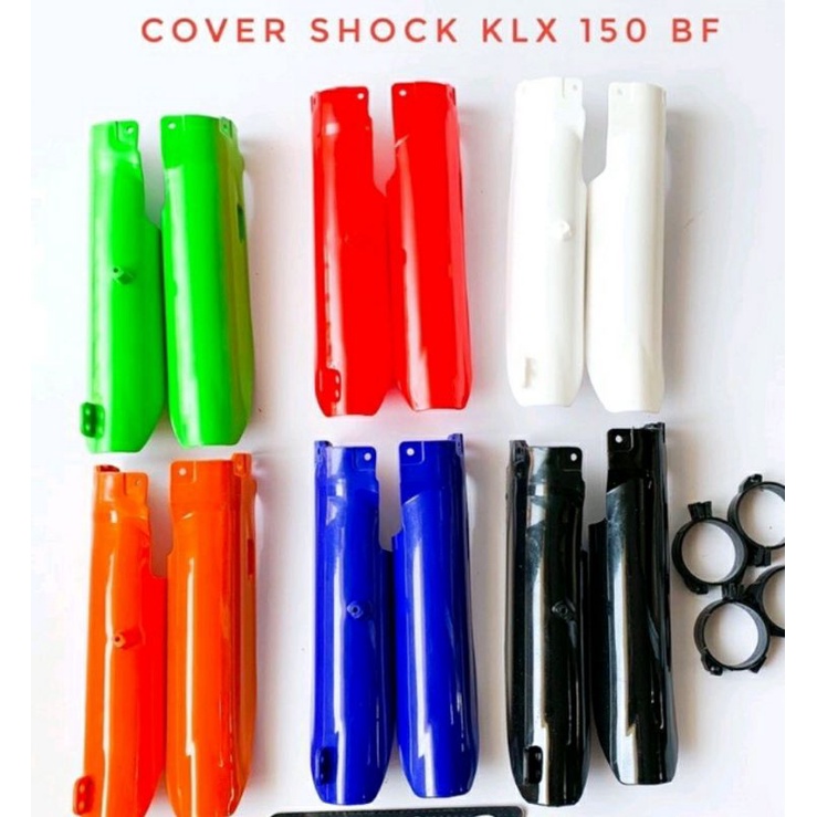 Cover Tutup Pelindung Shock Sok Depan Kawasaki KLX 150 BF  Biru Hijau Putih