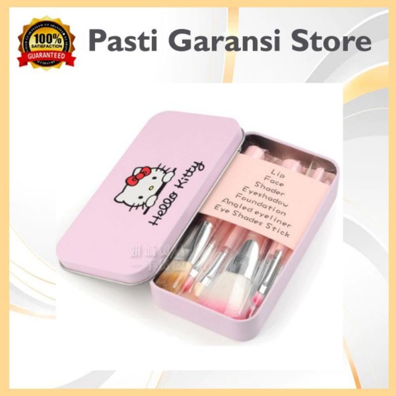 Kuas Make Up 7 in 1 Hello Kitty -- AC 313 – brush  koas alat  make up kosmetik set lengkap pria wani