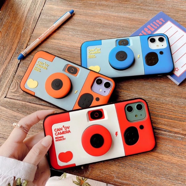 Case iphone camera premium + pop socket