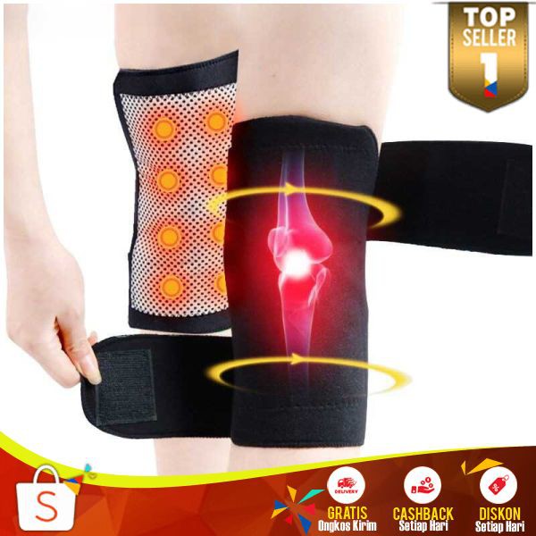 Pelindung Lutut Terapi Magnetik Knee Pad Alat Perelaksasi Lutut Melindungi Cidera Nyaman Digunakan