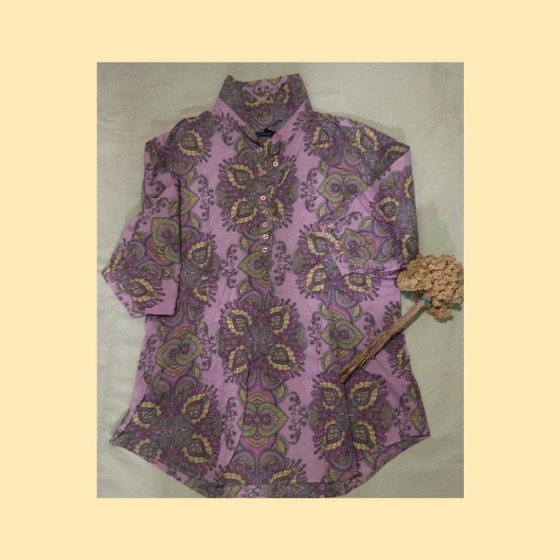 PRELOVED BLOUSE PRC BUNGA BUNGA