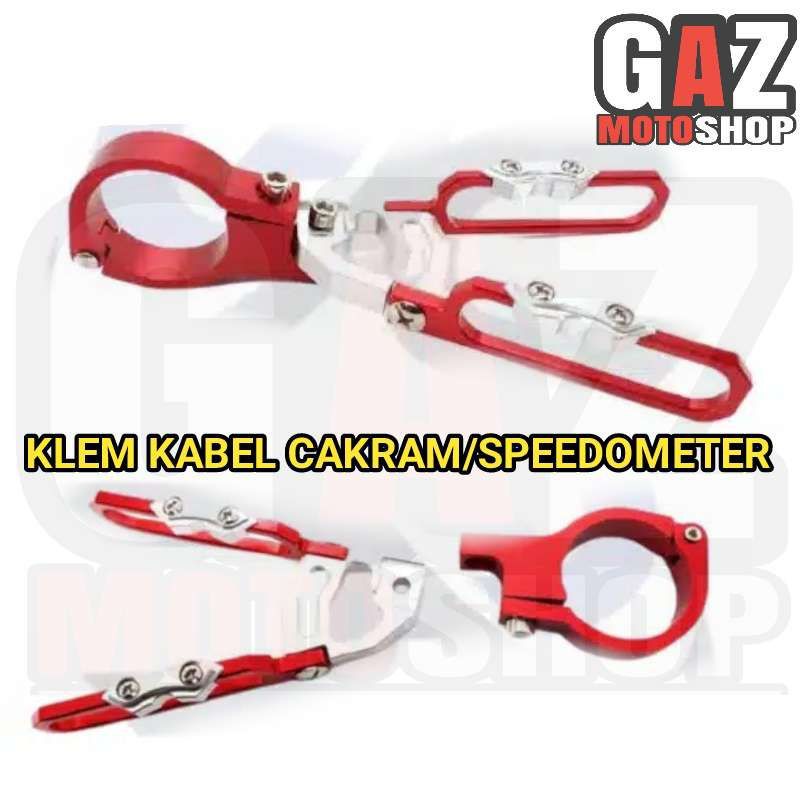 Klem CNC Kabel Cakram / Speedometer Bracket Bottom Shock Universal Bebek Matic CB