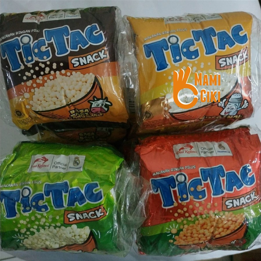 

TicTac Snack pack renceng 10bks @ 20gram Rasa sapi panggang, original, rumput laut, pedas [HARGA MURAH]