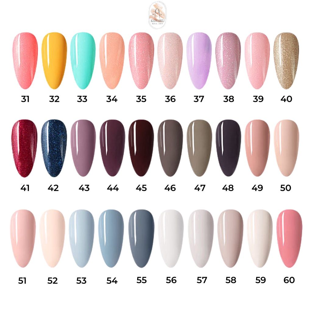 Venalisa Kutek Gel Nail Polish Soak Off UV LED 60 warna No. 31-60