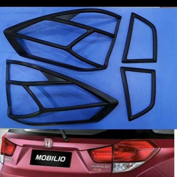 Garnish Lampu Belakang Mobilio 2014-2019 Hitam Doff