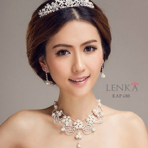 [STOK TERBATAS] BRIDAL SET KALUNG ANTING WANITA AKSESORIS PESTA KAP018