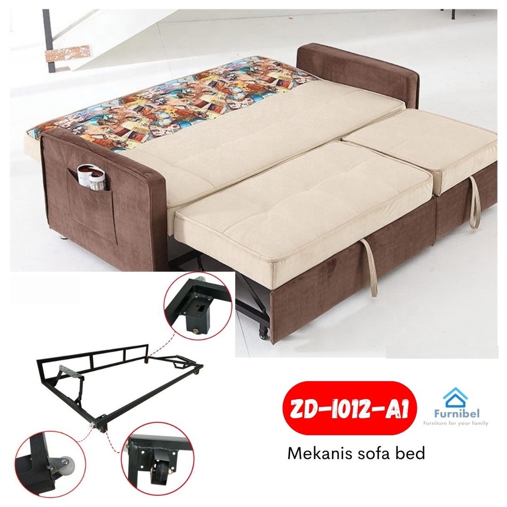 Mekanis ZD-I012-A1 mekanis sofa bed sliding, engsel sofa, sofa multifungsi, hanya mekanisnya saja