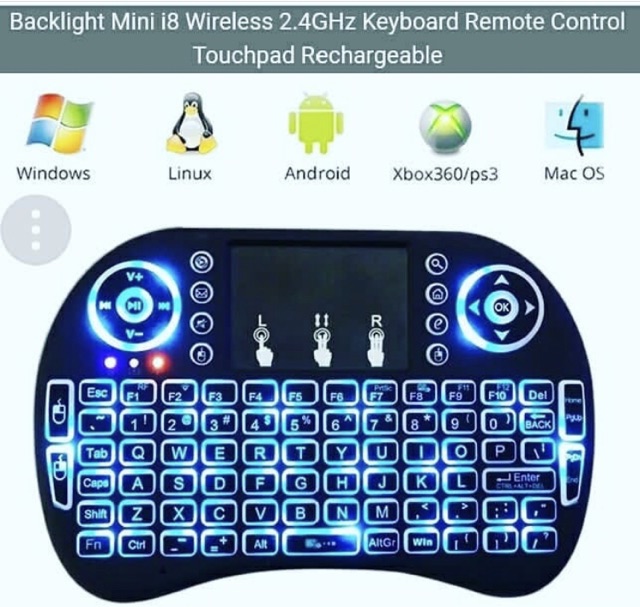 i8 Backlit Mini Wireless Keyboard Touchpad - Keyboard Mini Bluetooth FOR ANDROID TV BOX MINI