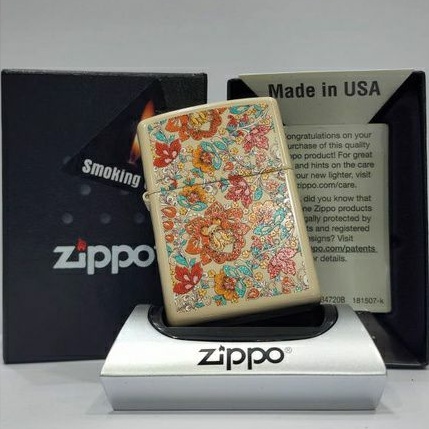 Original Zippo 49770 Vintage Floral Design
