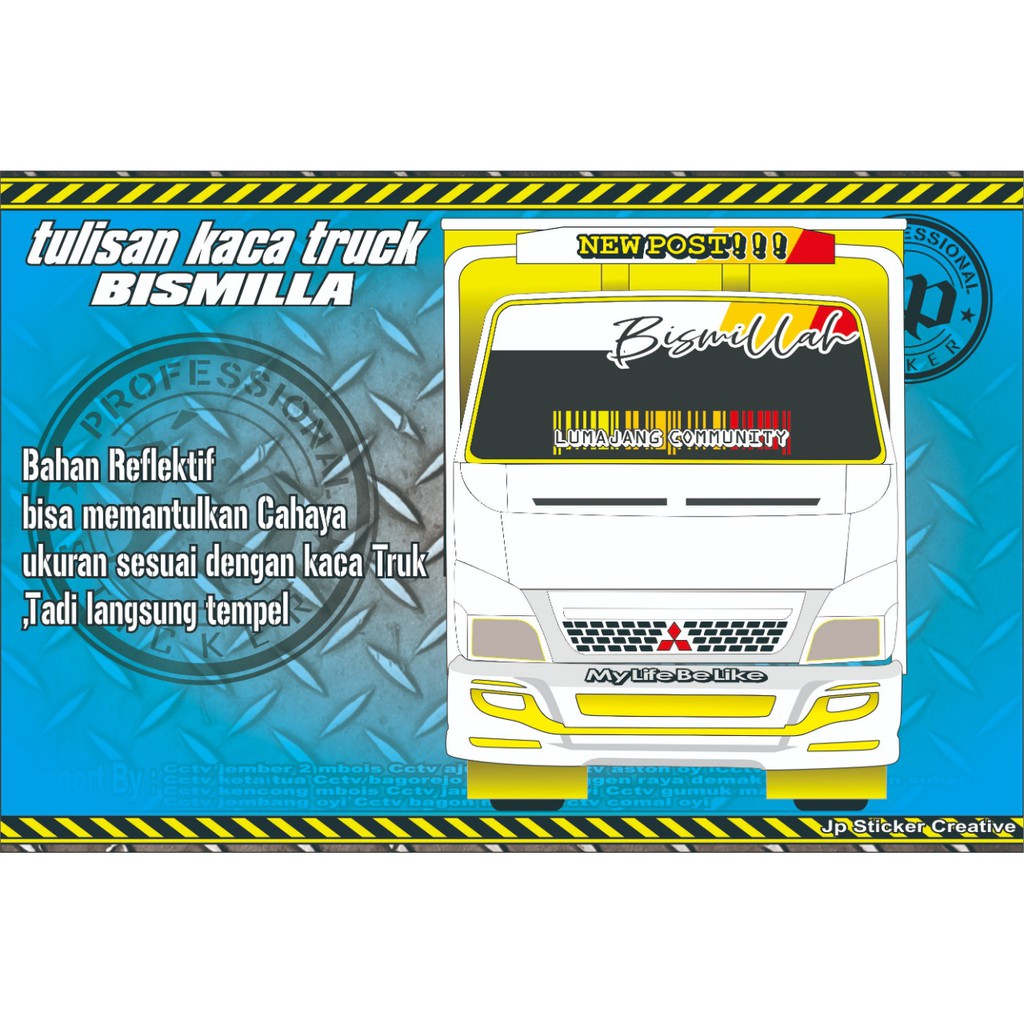 STICKER KACA MOBIL TRUCK