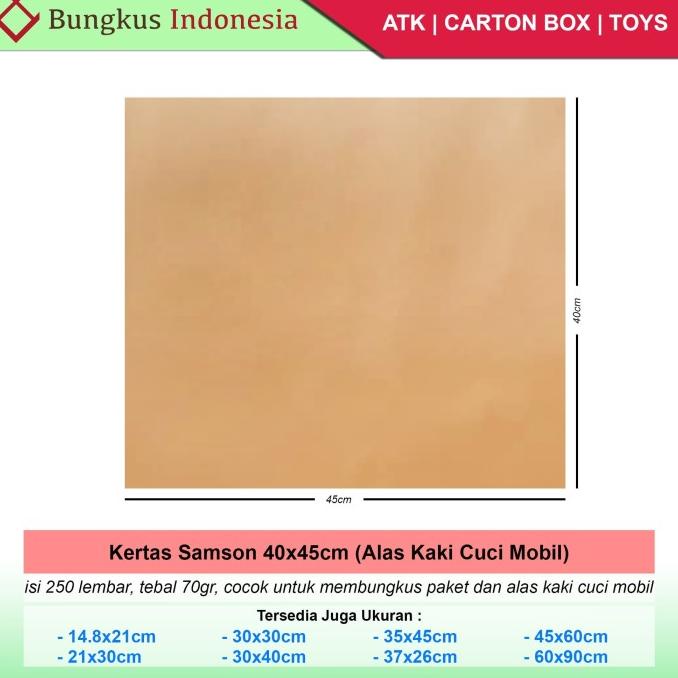 

Kertas Samson 40x45cm Alas Cuci Mobil 70gr Star Seller Termurah